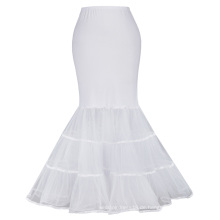 Kate Karin Womens bodenlangen weiß Retro Vintage Kleid Crinoline Underskirt Meerjungfrau Brautkleid Petticoat CL010477